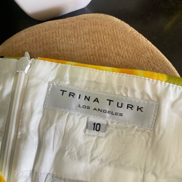 Trina Turk Floral Halter Yellow Rose sz 10 - Picture 8 of 14